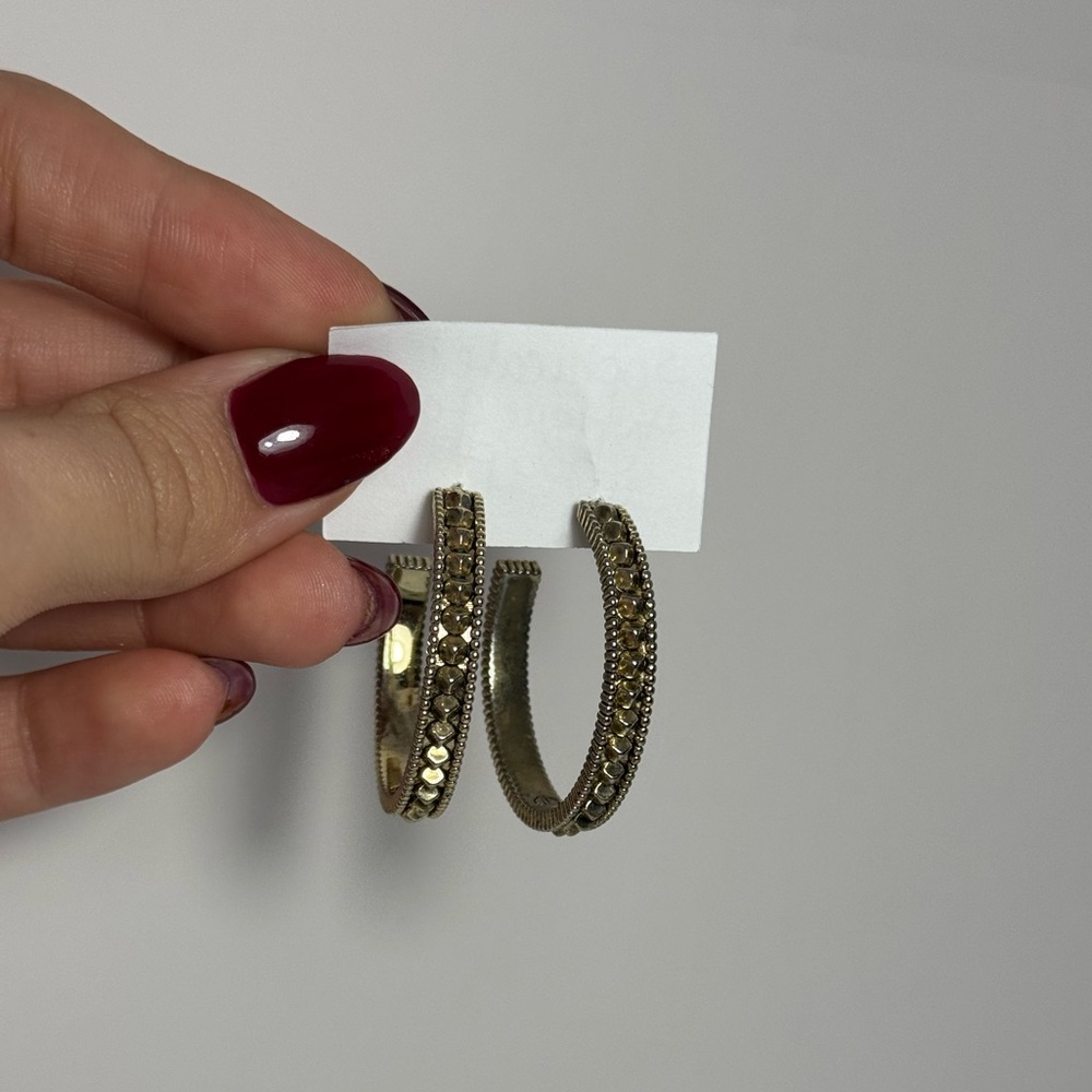 Vintage Bronze Hoop Earrings
